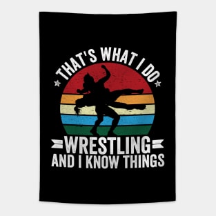 wrestling girl Funny saying Tapestry