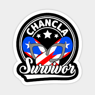 Chancla Survivor La Chancla Puerto Rican Puerto Rico Flag Magnet