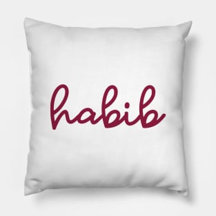 habib - maroon red Pillow