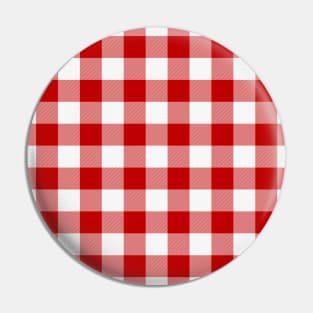 Buffalo Check Rob Roy Red White Christmas Plaid Pin