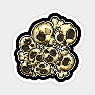 Bundle O Skulls Cartoon Illustration Magnet