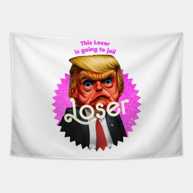 This Loser Is Going To Jail Tapestry by TeeLabs