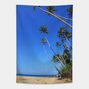 palm tree by the beach best beach picture Tapestry