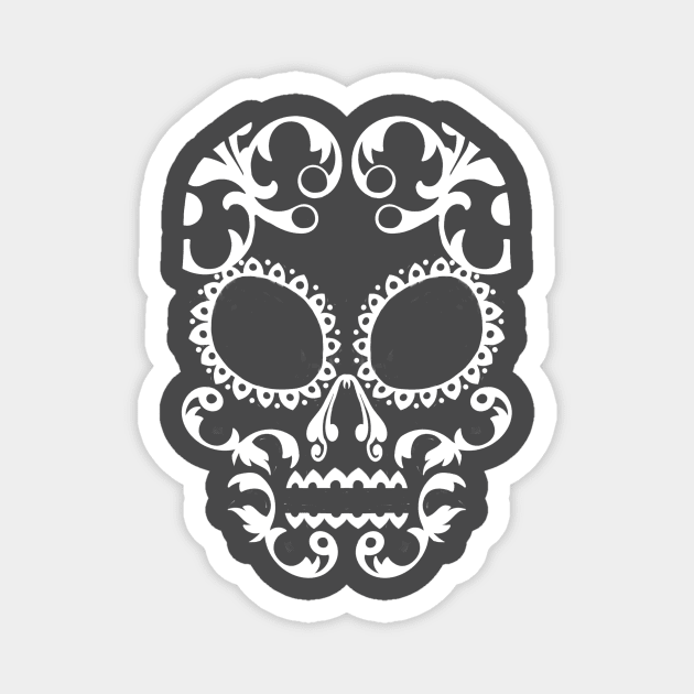 calavera - white Magnet by mattwongart