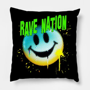 SMILEY #8 (RAVE NATION#1) Pillow