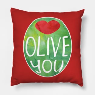 OLIVE you! Funny pun design - I love you Pillow