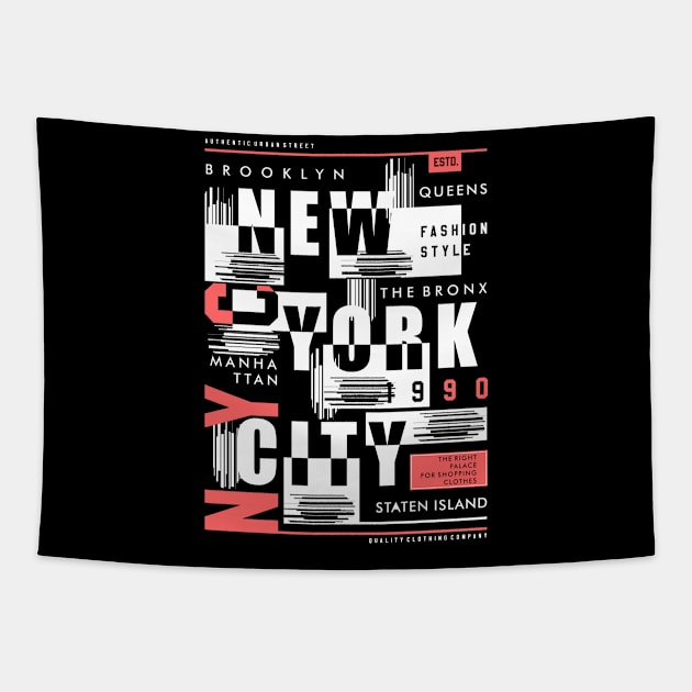 New York City Design Tapestry by Ken Asahvey