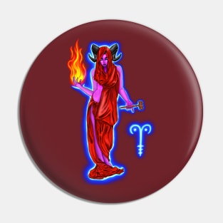 Aries Woman Pin