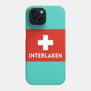 Interlaken City in Swiss Flag Phone Case