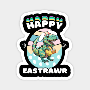 Happy Eastrawr Dinosaur Magnet