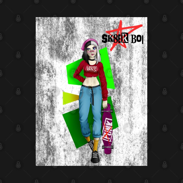 sk8er boi grunge background by PAINO kio