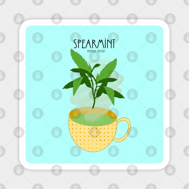 Mint Tea Magnet by Booneb