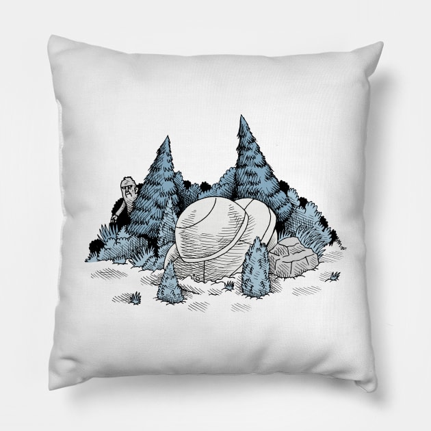 Yeti finds UFO Pillow by awcomix