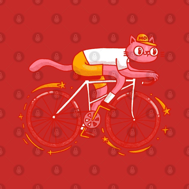 Cycling Cat by Tania Tania