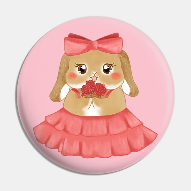 Bunny Flower Girl _ Bailey Pink Bow and Dress _ Bunniesmee Wedding Edition Pin by GambarGrace