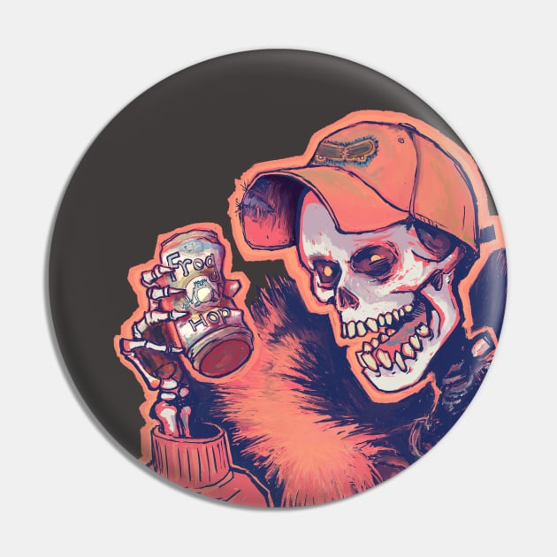 Skeleton Cheers Sunglow Pin by Tricknologic