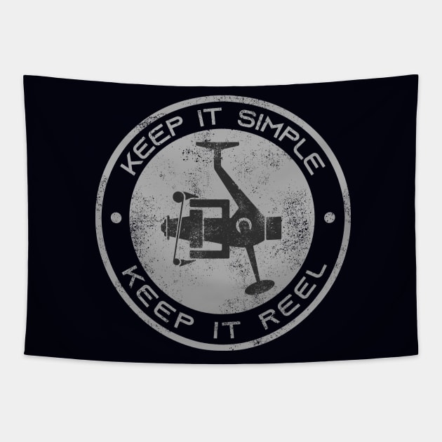 Keep It Reel Fishing Design Tapestry by BennyBruise