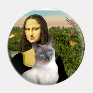 Mona Lisa's Blue Point Siamese Cat Pin