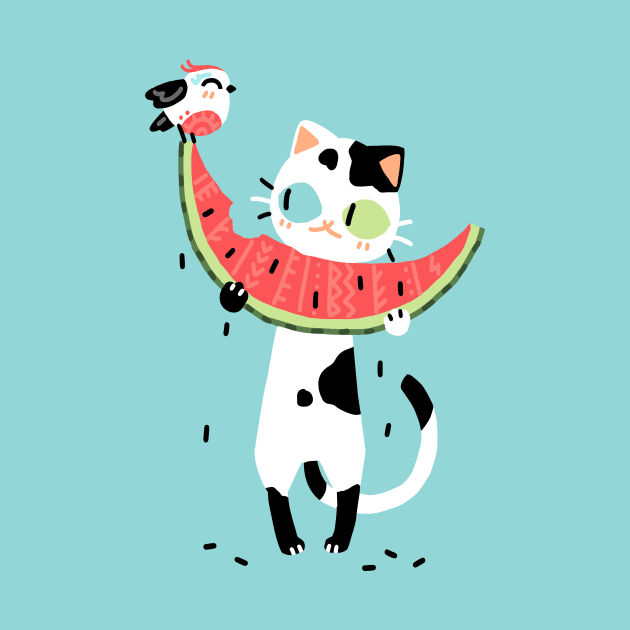 Watermelon Cat by Freeminds