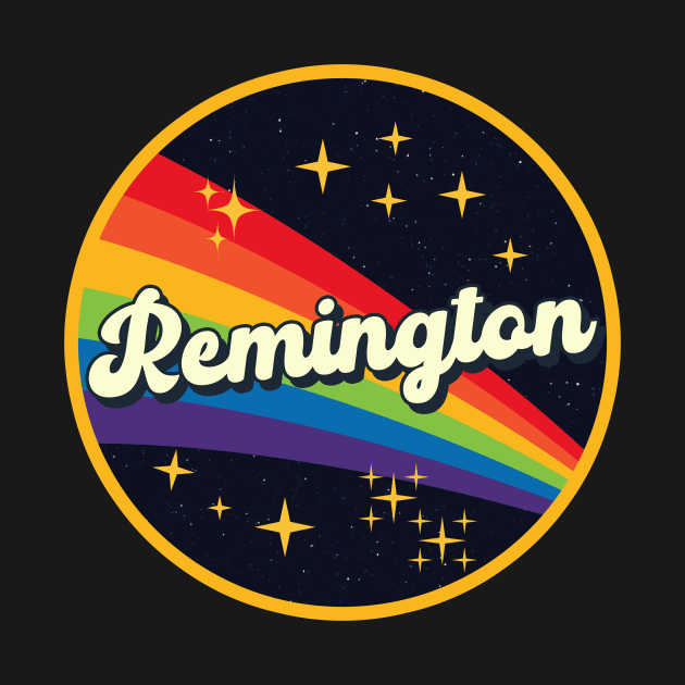 Remington // Rainbow In Space Vintage Style by LMW Art