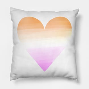 Lesbian Pride Heart Pillow