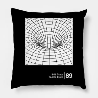 808 State / Minimalist Graphic Artwork Design Pillow