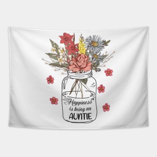 Happiness Is Being An Auntie Wildflowers Happy Mother's Day Tapestry