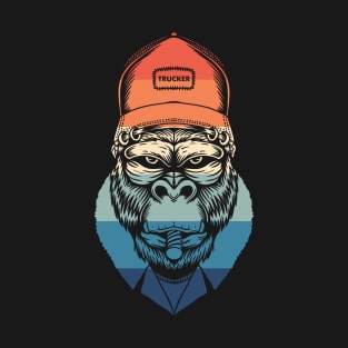 Retro Trucker Monkey T-Shirt