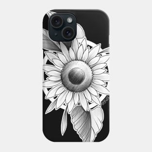 sunflower <3 (black and grey) Phone Case