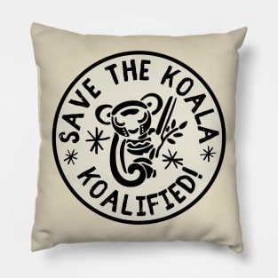 Save The Koala Koalified Cute Koala Bear Aussie Animal Koala Lover Pillow