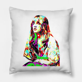 Stevie Nicks Psychedelic Retro Fan Art Pillow