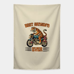 Best Grandpa Ever Biking Tapestry