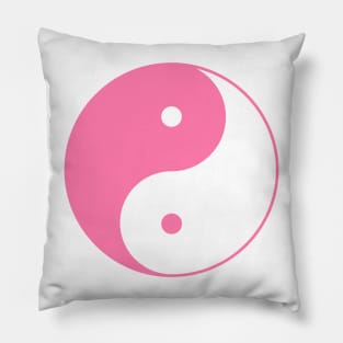 Yin Yang Pink- Ancient Chinese philosophy symbol Pillow