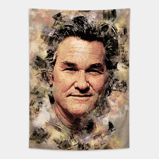 Kurt Russell Actor Portrait ✪ A Tribute to a LEGEND ✪ Abstract Watercolor Tapestry by Naumovski