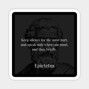 Epictetus's Counsel: Embracing Silence and Thoughtful Speech Magnet