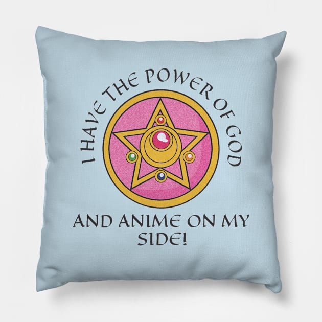 The power of God and anime Pillow by Brunaesmanhott0