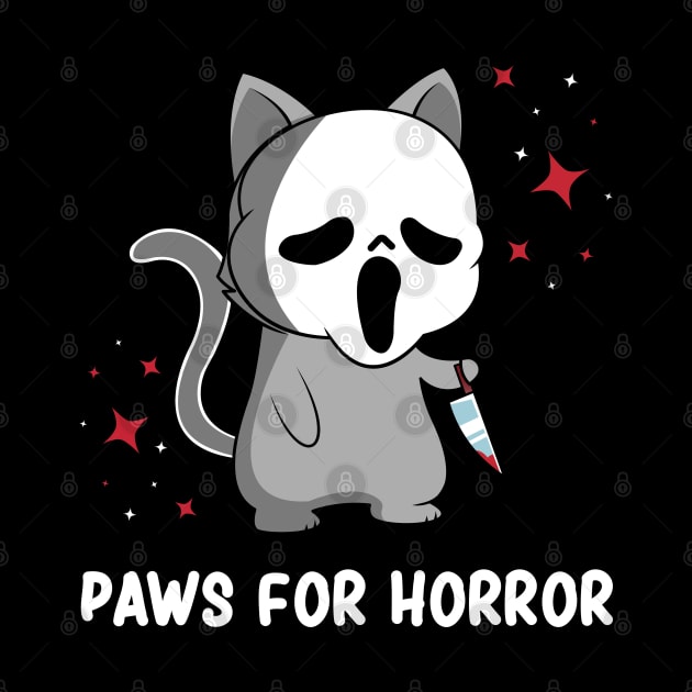 Spooky Slasher Cute Cat Scary Kitten Halloween Horror by Graphic Monster