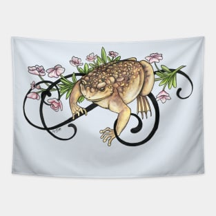 Toad with flowers Tapestry