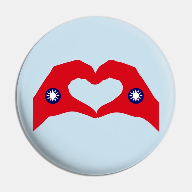 We Heart Taiwan Patriot Flag Series (Double) Pin by Village Values