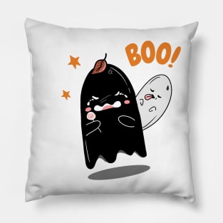 Cute crying ghost "Boo!"Halloween Pillow