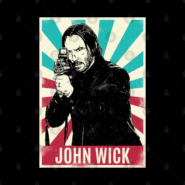 Vintage Retro John Wick by Bengkel Band