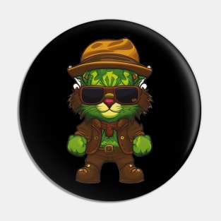 Meow-ster Mash: Cute Halloween Cat Monster Pin