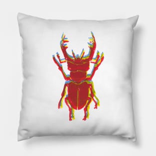 Stag Beetle Tricolore lino cut Pillow