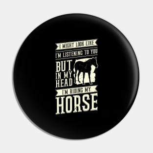 Funny Horseback Riding Equestrian Gift Pin