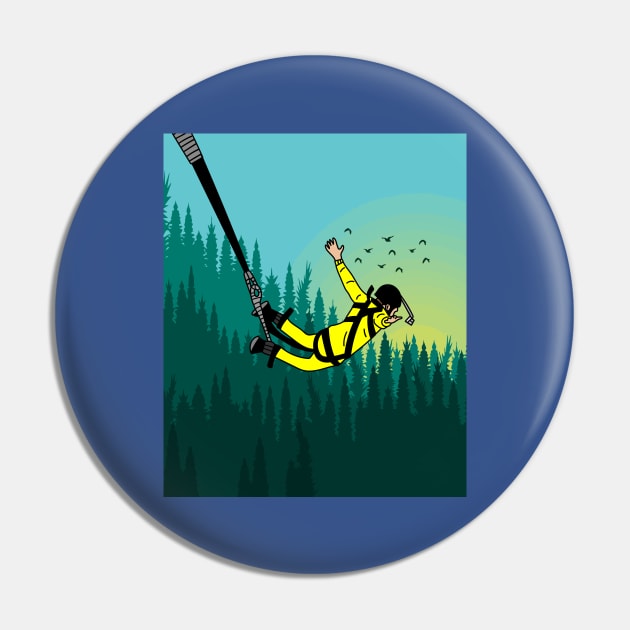 Bungee Jumping Jump To Freedom Pin by flofin