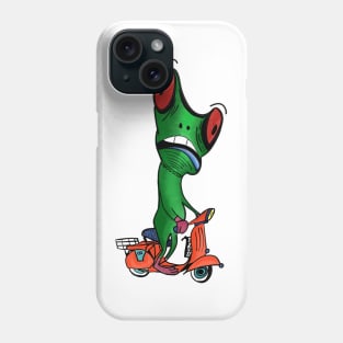 frog on a scooter Phone Case