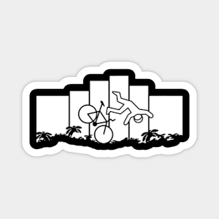Flying cyclist Magnet