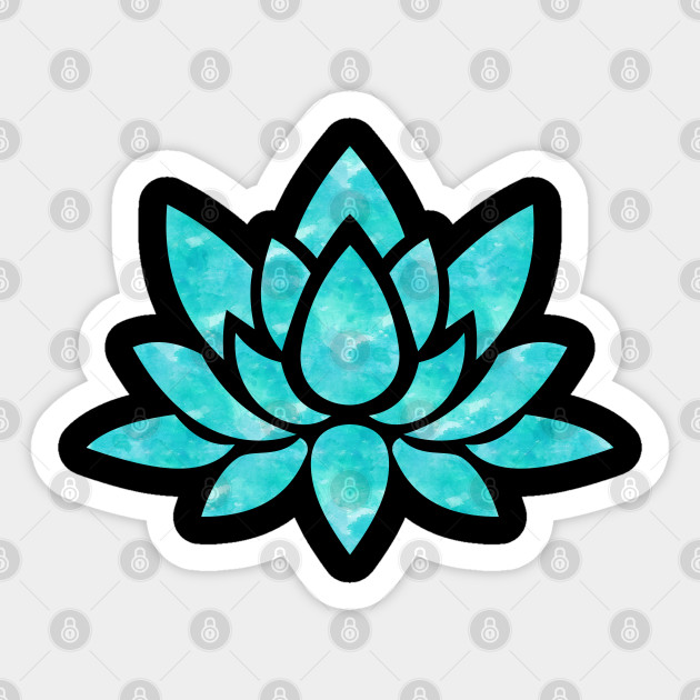 Summer Blue Lotus Flower Black Lotus Flower Sticker Teepublic
