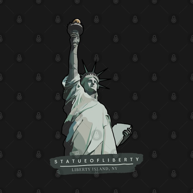 Colorblock Statue of Liberty by ReverieCompany