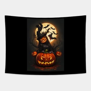 Pumpkins and Bats Tapestry